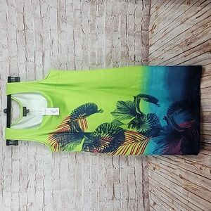 Bold elements tropical ombre dress medium new nwt